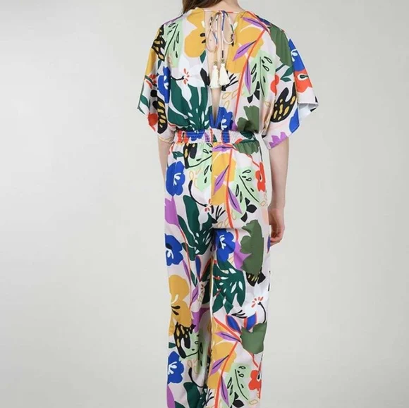NWT Lili Sidonio Molly Bracken Floral Jumpsuit Jumper sz S - Picture 3 of 3